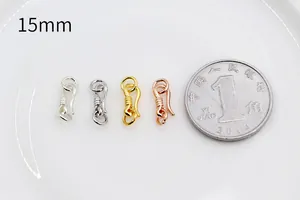 Macro di chiusure a S da 15mm in quattro colori metallici per creazione gioielli