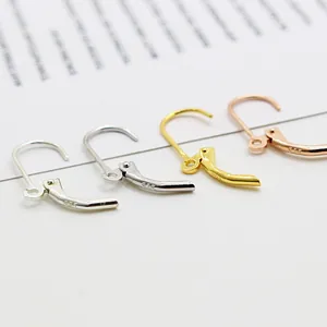 S925 sterling silver leverback earring hooks in four metal finishes for DIY jewelry making