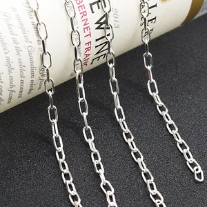 Chaîne de trombone en argent sterling S925 pour la fabrication de bijoux DIY
