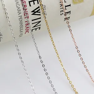 Classic S925 sterling silver O-chain necklaces in silver, gold, and rose gold finishes