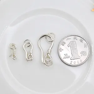 Chiusure a M in argento sterling 925 per gioielli in tre dimensioni con moneta di confronto