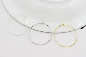 Detailopname van S925 sterling zilveren ronde oorbelonderdelen voor DIY-sieraden maken
