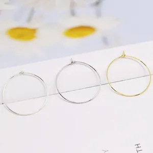 S925 sterling zilveren oorringonderdelen in de kleuren goud, zilver en platina