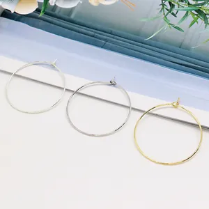 Drie minimalistische S925 sterling zilveren oorringen in goud, zilver en donkergrijs