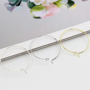 Drie gouden en zilveren S925 sterling zilveren oorringen voor doe-het-zelf sieraden