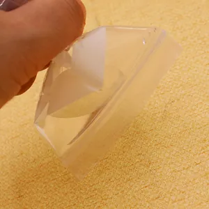 Sachet en PE transparent épais à fermeture pression avec échantillon plastique facetté