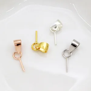S925 sterling silver jewelry pendant clasps in gold, rose gold, and silver finishes