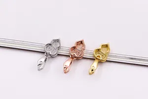 Cierres de joyería de calabaza en plata S925 con acabados en plata, oro y oro rosa