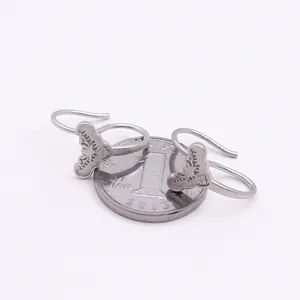Vintage S925 Sterlingsilber U-Form Ohrhaken mit zarten hohlen Wolkenmustern Design