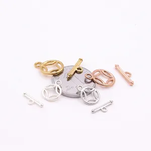 Chiusure a levetta OT in argento S925 tre colori per gioielli DIY con moneta misura