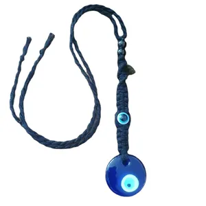 Décoration suspendue Evil Eye faite main avec perle en verre bleu pour voiture