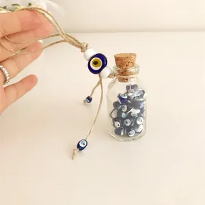Pendaglio bottiglia dei desideri occhio turco blu per decorazione auto interni