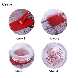 Schritt-für-Schritt-Anleitung für Silikon-Nagelstempel mit Blumen-Metallvorlage