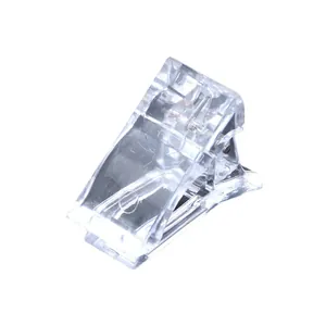 Clips d'extension d'ongles en plastique transparent avec ressort pour manucures