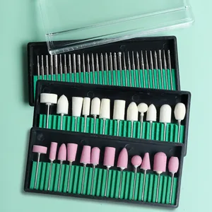Kit punte fresa per unghie professionale con punte in diamante, lana e ceramica