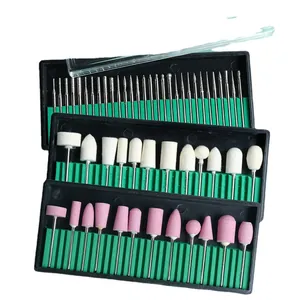 Set di punte rotanti in diamante, lana e ceramica per la lucidatura e cura delle unghie