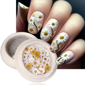 3D Floral Nail Art Decorations Wood Pulp Slices Daisy Cherry Blossom Manicure Accessories For Women DIY Nail Design Jewelry