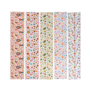 Stickers à ongles aux motifs de fleurs d'été et de lapins pour décoration nail art