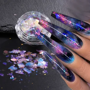Aurora Iridescent Nail Art Glitter Flakes Irregular Ultra Thin Laser Sequins For DIY Manicure Decoration Women Beauty