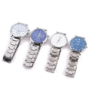 Collezione orologi da uomo al quarzo vintage con cinturino in acciaio e numeri romani