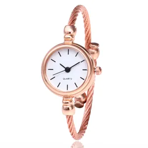 Γυναικείο Ρετρό Ρολόι Βραχιόλι Rose Gold Μινιμαλιστικό Μικρό Καντράν Quartz Ρολόι Χειρός Κομψό Κόσμημα