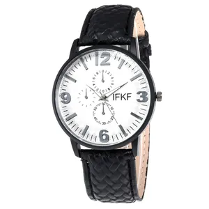 Moderne Herren-Quarzuhr mit Wurmloch-Konzept-Zifferblatt und schwarzem Armband