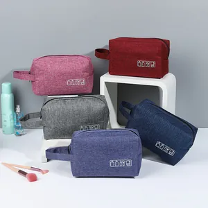 Borsa da Toilette da Viaggio Impermeabile Portatile Grande Capacità in Tessuto Oxford Organizer per Cosmetici Donna Uomo Con Manico