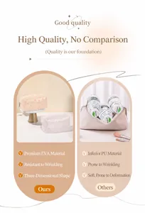 Detail showing the thick, wrinkle-resistant EVA material and 3D structure of the cosmetic bag