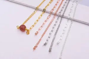 Catene fai-da-te in argento S925 con basi per perle tonde in finiture oro e oro rosa