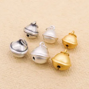 Sechser-Set S999 Sterlingsilber 3D Glockenanhänger in Gold und Silber Ausführungen