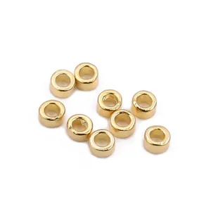 Negen gouden S925 sterling zilveren buiskralen voor het maken van DIY-sieraden accessoires