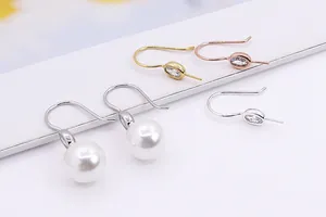 Detailed S925 sterling silver DIY earring hooks in gold, rose gold and silver finishes