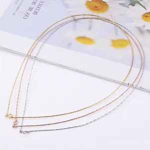 Three-piece S925 sterling silver necklaces in gold, rose gold and silver finishes