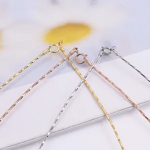 Italian S925 sterling silver box chains in gold, rose gold and silver finishes