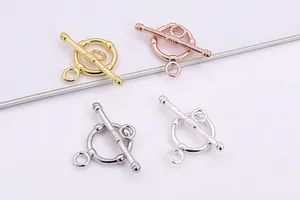 Détail de fermoirs OT en argent sterling S925 en quatre couleurs pour bijoux DIY