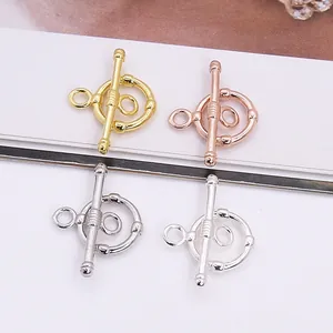 Fermoirs à bascule en argent sterling S925 pour bijoux DIY en or argent et rose
