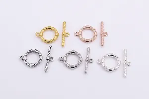 Detailansicht verzierter S925 Sterlingsilber Knebelverschlüsse für DIY-Schmuckherstellung
