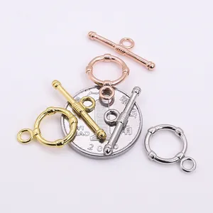 Fermoirs à bascule OT en argent S925 or, argent et or rose pour bijoux artisanaux