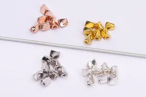 Macro detail of irregular S925 sterling silver square beads for DIY jewelry making