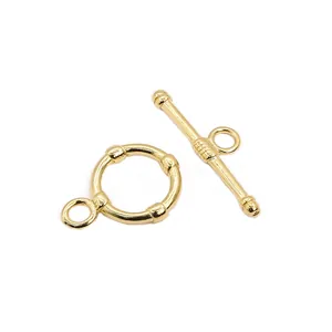 Fermoir à bascule en argent sterling S925 doré poli pour la fabrication de bijoux DIY