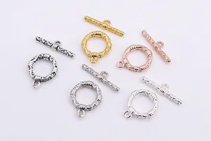 Detailansicht der S925 Sterling Silber Vintage-Knebelverschlüsse für DIY-Schmuckherstellung
