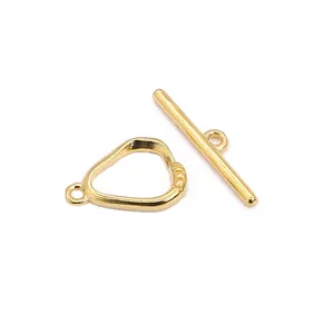 Golden S925 silver geometric OT toggle clasp set for DIY jewelry necklace making