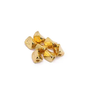 Irregular S925 sterling silver gold-plated spacer beads for DIY jewelry making