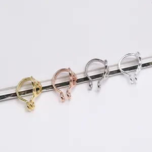 U-shaped S925 sterling silver ear cuffs in gold, rose gold, silver and antique finishes