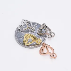 S925 sterling silver heart-shaped cloud pendant clasps in silver, gold, and rose gold