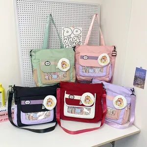 Kawaii Ιαπωνική Τσάντα Ita Μεγάλης Χωρητικότητας Νάιλον Τσάντα Tote Για Γυναίκες Μαθήτριες Σχολείο Τσάντα Χιαστί Με Πορτοφόλι Καρτούν
