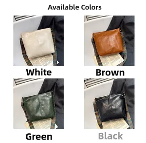 Detailed views of vintage tote bags in four colors with ethnic woven wide shoulder straps