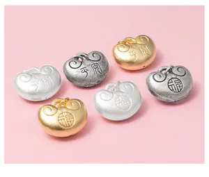 Detailed macro view of S925 sterling silver lock pendants with traditional patterns