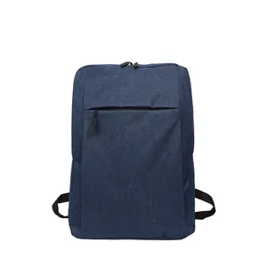Navy blue multifunctional business laptop backpack with large capacity and fabric texture