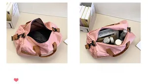 Détails de l'intérieur du sac de sport avec compartiments pour séparation sec et humide